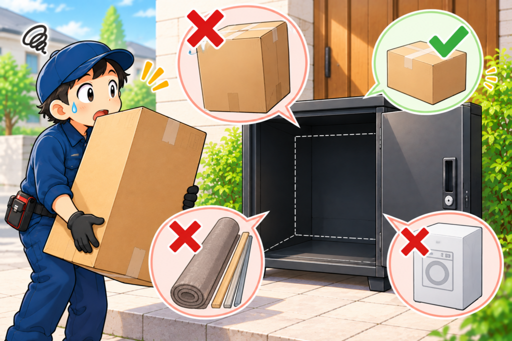 宅配ボックスに入らない荷物たち