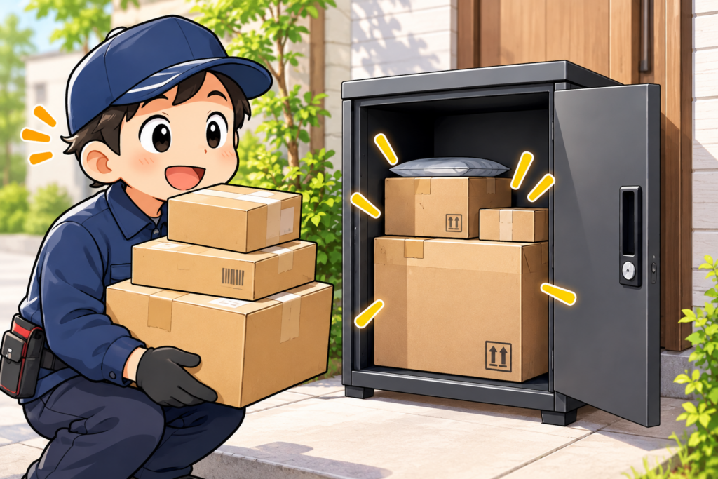 一つの宅配ボックスで複数回受け取りできるって素晴らしい